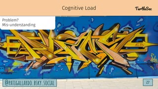 TurtleSec
27
@patigallardo.bsky.social 27
@patigallardo.bsky.social
Problem?
Mis-understanding
Cognitive Load TurtleSec
 