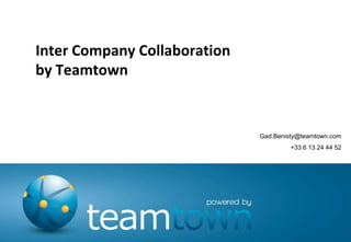 Inter Company Collaboration
by Teamtown


                              Gad.Benisty@teamtown.com
                                       +33 6 13 24 44 52
 
