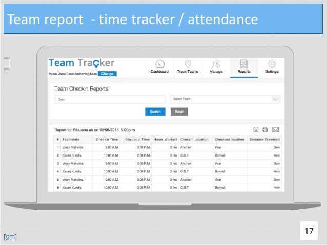 team tracker app team