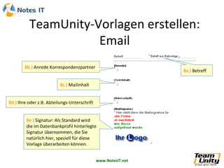 8a.)  Betreff 8b.)  Anrede Korrespondenzpartner 8d.)  Ihre oder z.B. Abteilungs-Unterschrift 8e.)  Signatur: Als Standard wird die im Datenbankprofil hinterlegte Signatur übernommen, die Sie natürlich hier, speziell für diese Vorlage überarbeiten können.  8c.)  Mailinhalt 