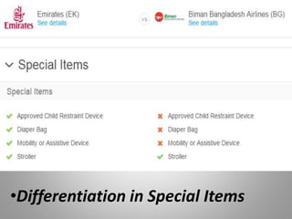 •Differentiation in Special Items
 