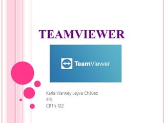 TEAMVIEWER
Karla Vianney Leyva Chávez
4ºE
CBTis 122
 