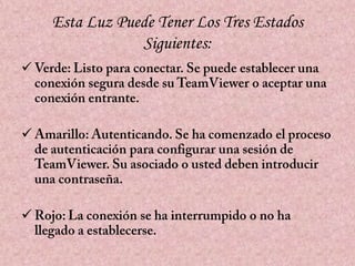 Esta Luz Puede Tener Los Tres Estados
Siguientes:






 