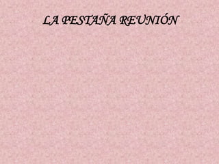 LA PESTAÑA REUNIÓN

 