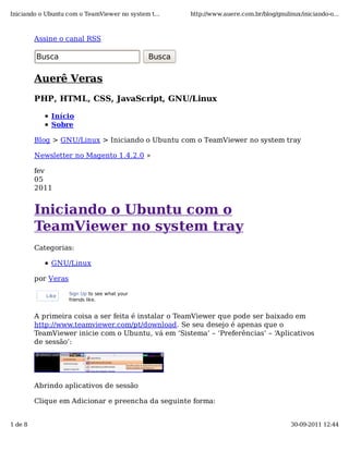 Team viwer linux inicia ubuntu