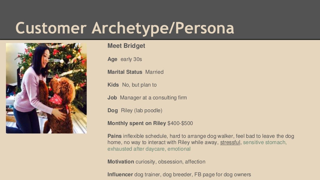 customer archetype persona meet bridget age customer archetype