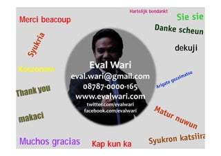 22Teamworking by Coach Eval www.leadershipresources.co.id
Let’s celebrate !!
A
Successful Team
Teamworking by Coach Eval www.leadershipresources.co.id
 