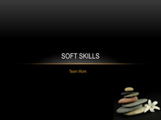 SOFT SKILLS
  Team Work
 