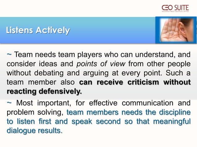 How To Be An Effective Team Player At Work How to be an Effective Team Player | PPT