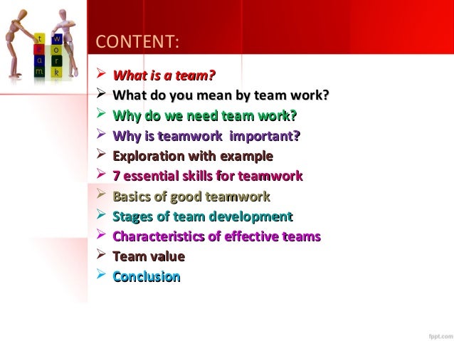 team work examples of good team work