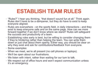 Basic Team Rules Teamwork | PPTX