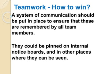 How to make Teamwork "work"  by Steven SSAMBA
