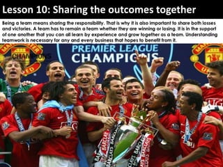 Lesson 10: Sharing the outcomes together
 