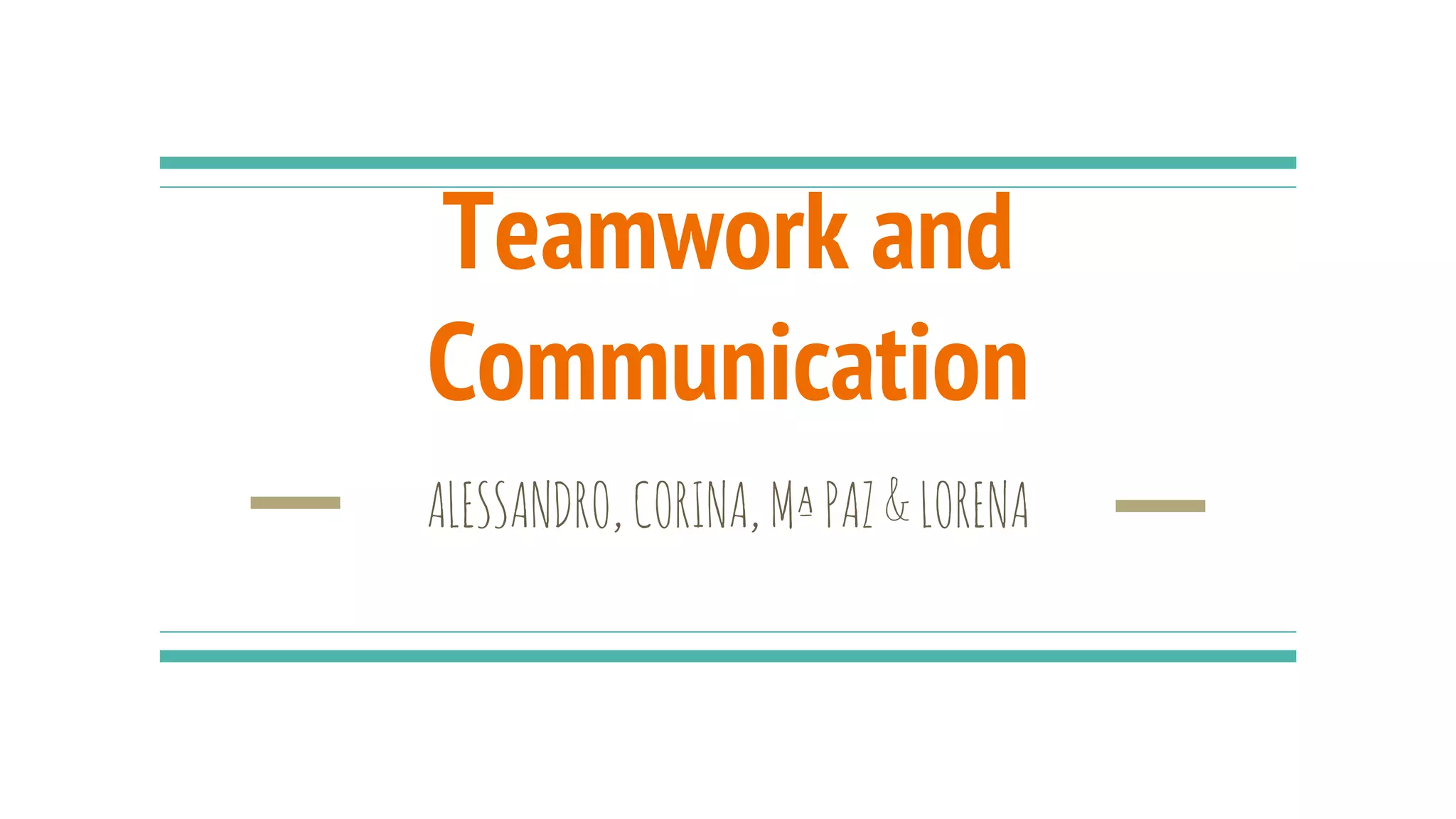 Teamwork and Communication | PPTX