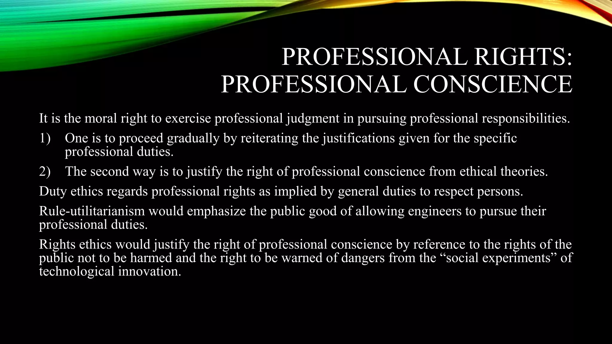 Team work and professional rights | PPTX