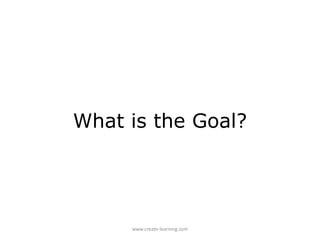 What is the Goal?




     www.create-learning.com
 