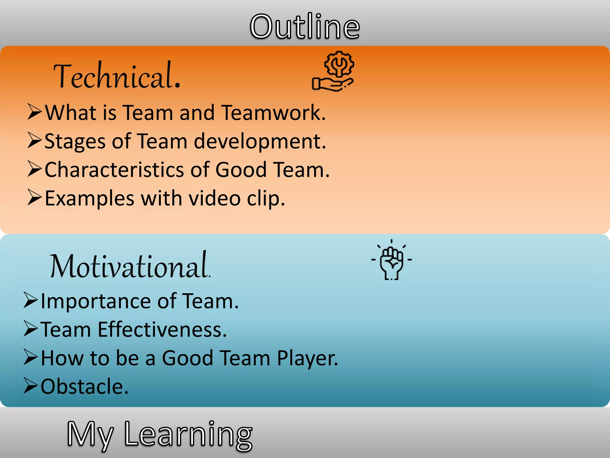 Teamwork and Harmony