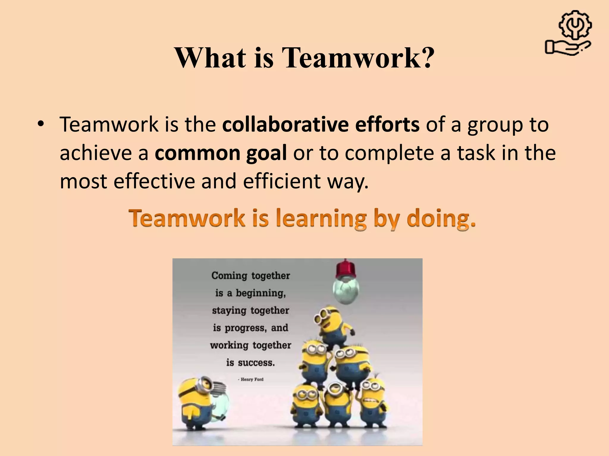 Teamwork and Harmony