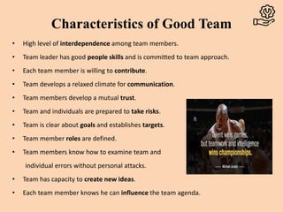 Teamwork and Harmony