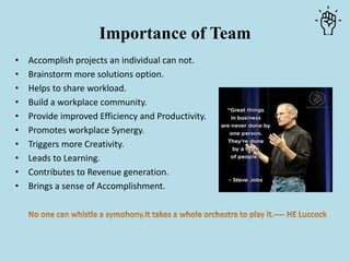 Teamwork and Harmony