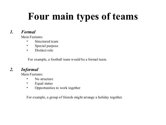 working in a team example
