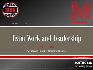 Team work and Leadership