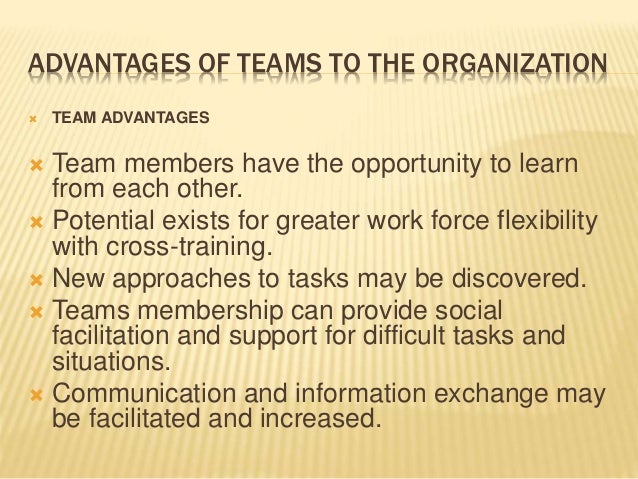 teamwork slideshare teamwork advantages