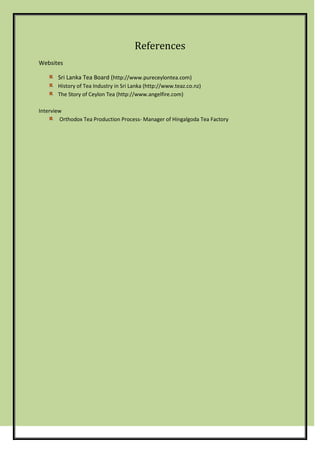 Tea production process | PDF