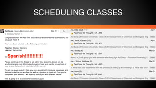 SCHEDULING CLASSES
 