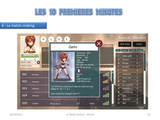 4 - Le match-making




    18/10/2011        LE NAOU Jérôme - IIM A3   26
 