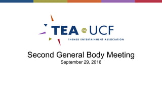 Second General Body Meeting
September 29, 2016
 