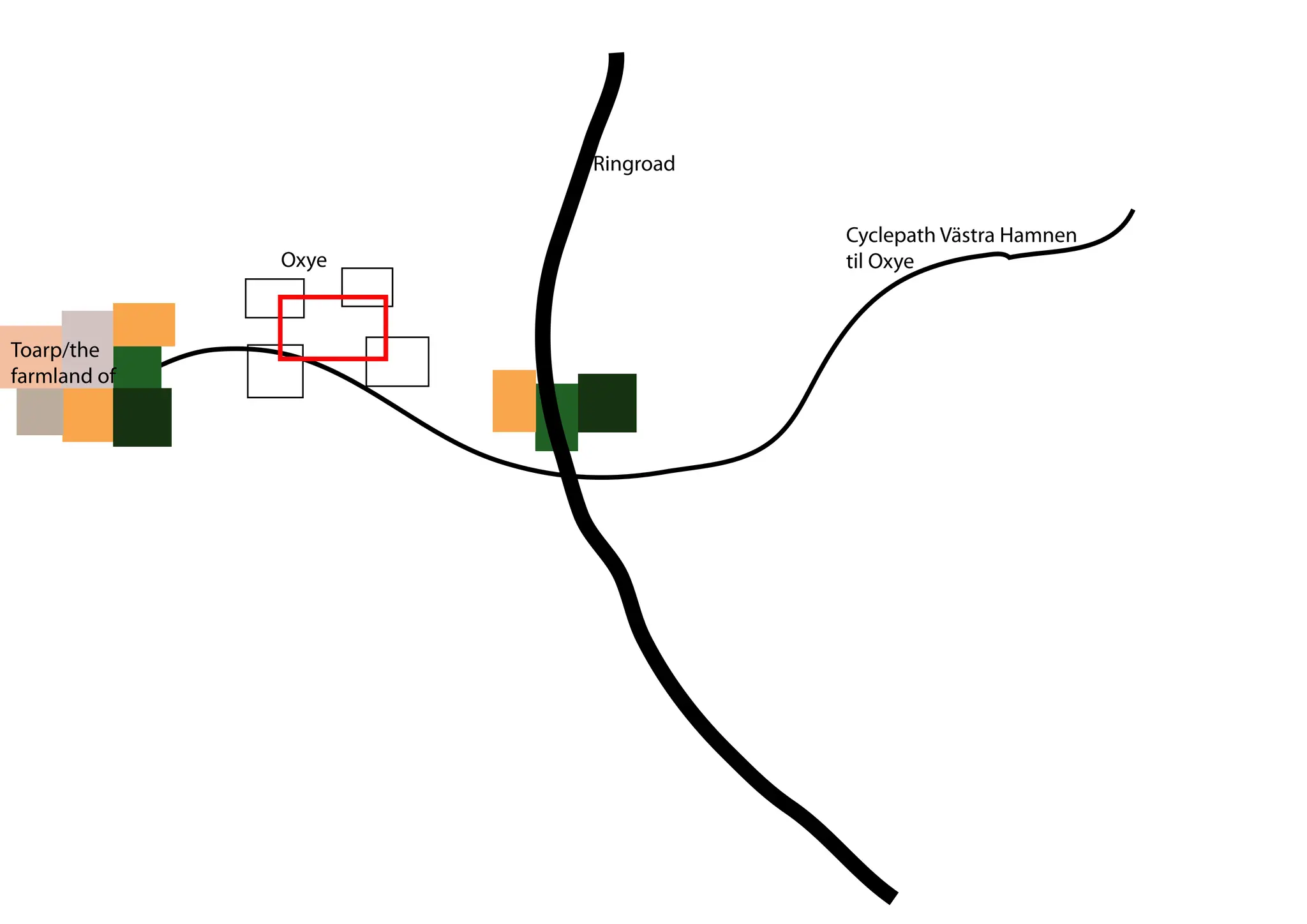Ringroad


                                Cyclepath Västra Hamnen
              Oxye              til Oxye



Toarp/the
farmland of
 