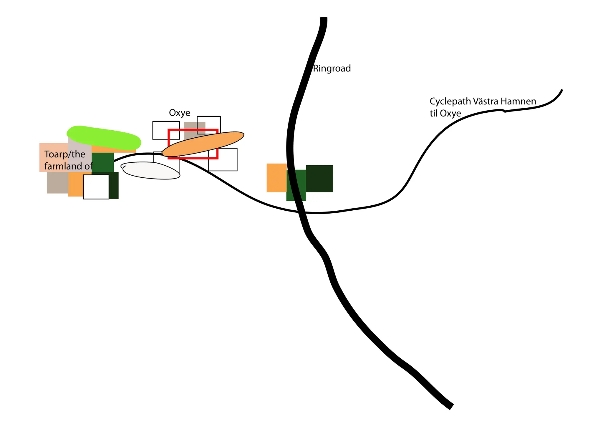 Ringroad


                                Cyclepath Västra Hamnen
              Oxye              til Oxye



Toarp/the
farmland of
 
