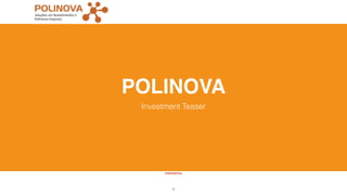 POLINOVA
Investment Teaser
1
CONFIDENTIAL
 