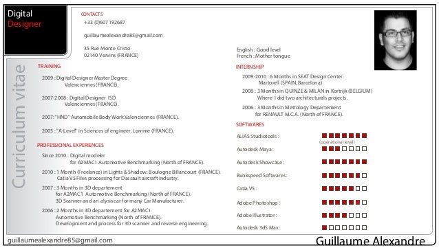 industrial designer resume