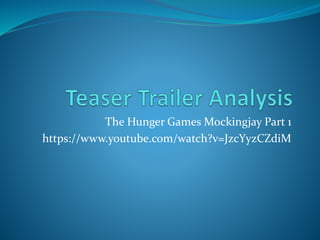 The Hunger Games Mockingjay Part 1
https://www.youtube.com/watch?v=JzcYyzCZdiM
 