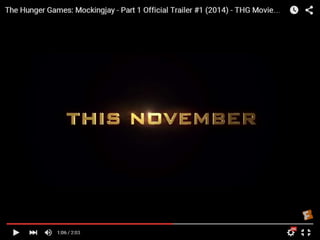 Giving a
heads up
on when to
expect the
movie
 