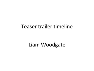 Teaser trailer timeline
Liam Woodgate
 