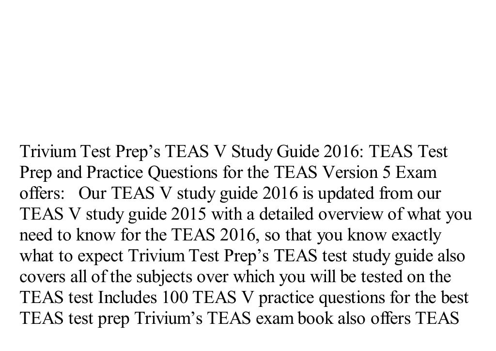 [Ebook PDF] TEAS V Study Guide 2016 TEAS Test Prep and Practice