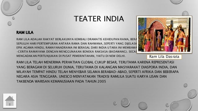 Teater Tradisional India & Thailand