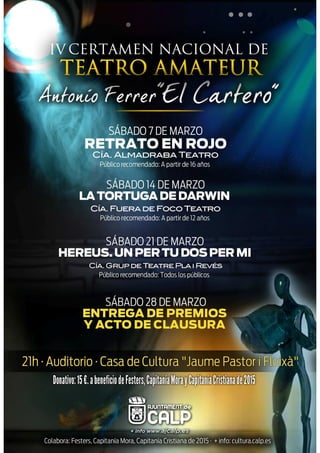 IV Certamen Nacional de Teatro Amateur "Antonio Ferrer, el Cartero".