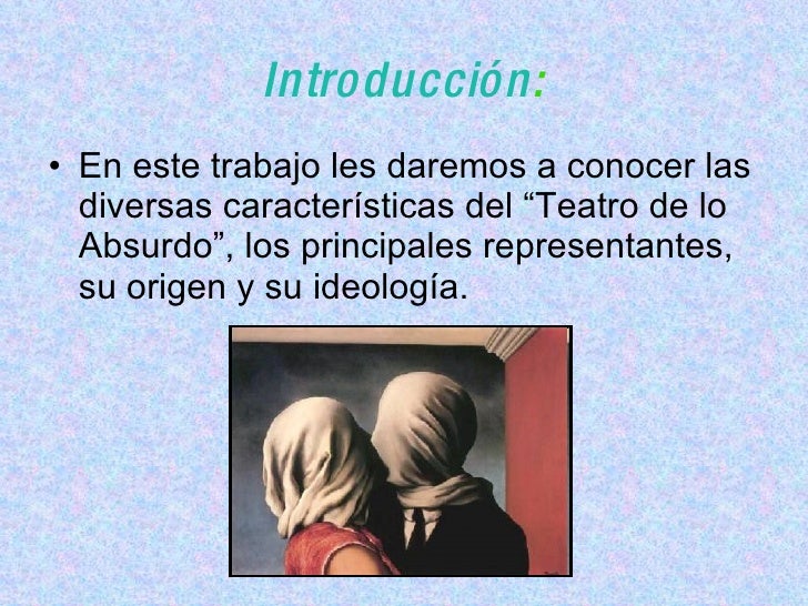 Teatro Absurdo Original Teatro Absurdo Original