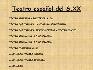 Teatro del siglo XX | PPTX