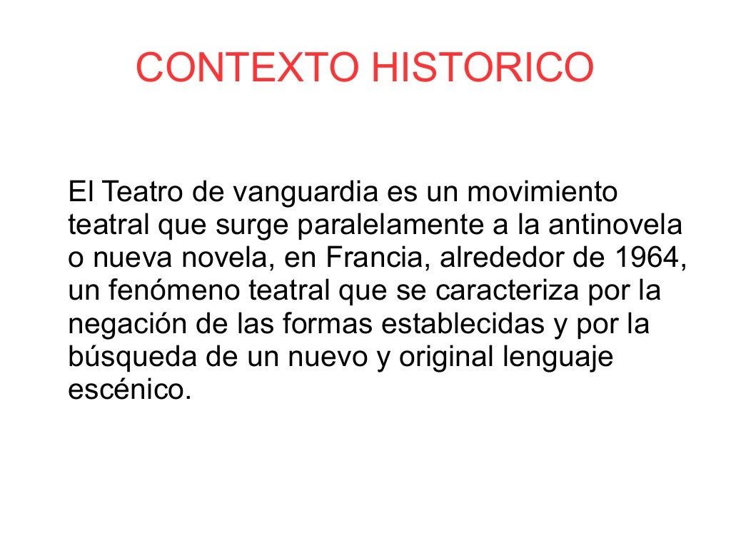 Teatro de vanguardia