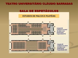 TEATRO UNIVERSITÁRIO CLÁUDIO BARRADAS   SALA DE ESPETÁCULOS 