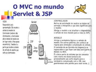 O MVC no mundo Servlet & JSP 