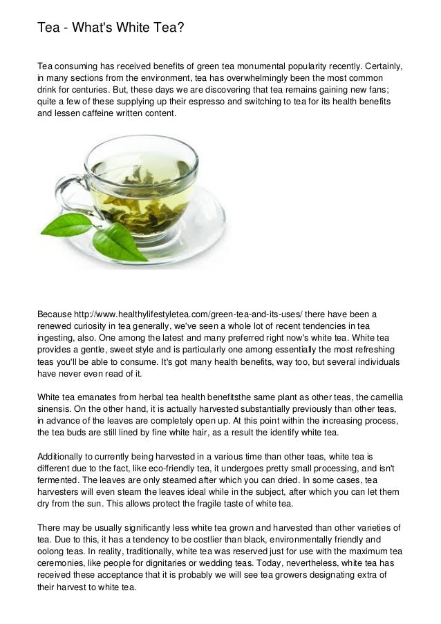 Tea What S White Tea