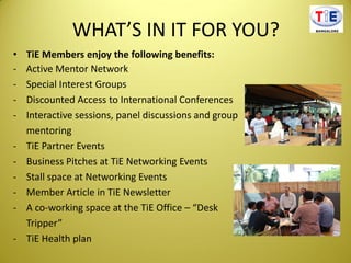 Tie Presentation.pdf Introducing TiE Bangalore | PDF