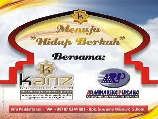 Info Pendaftaran : WA – 08787 6344 881 - Bpk. Suwarno Wisnu P, S.Kom
 