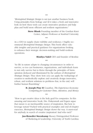 Bioinspired Strategic Design | Finkenstadt and Eapen (2024) | PDF